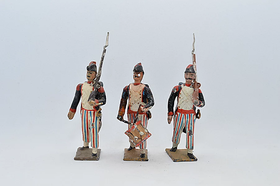 Figurine Beffoïd Poilu 1914-1918 - Fantassin Jouant Du Tambour, échelle 1/32 (60mm)